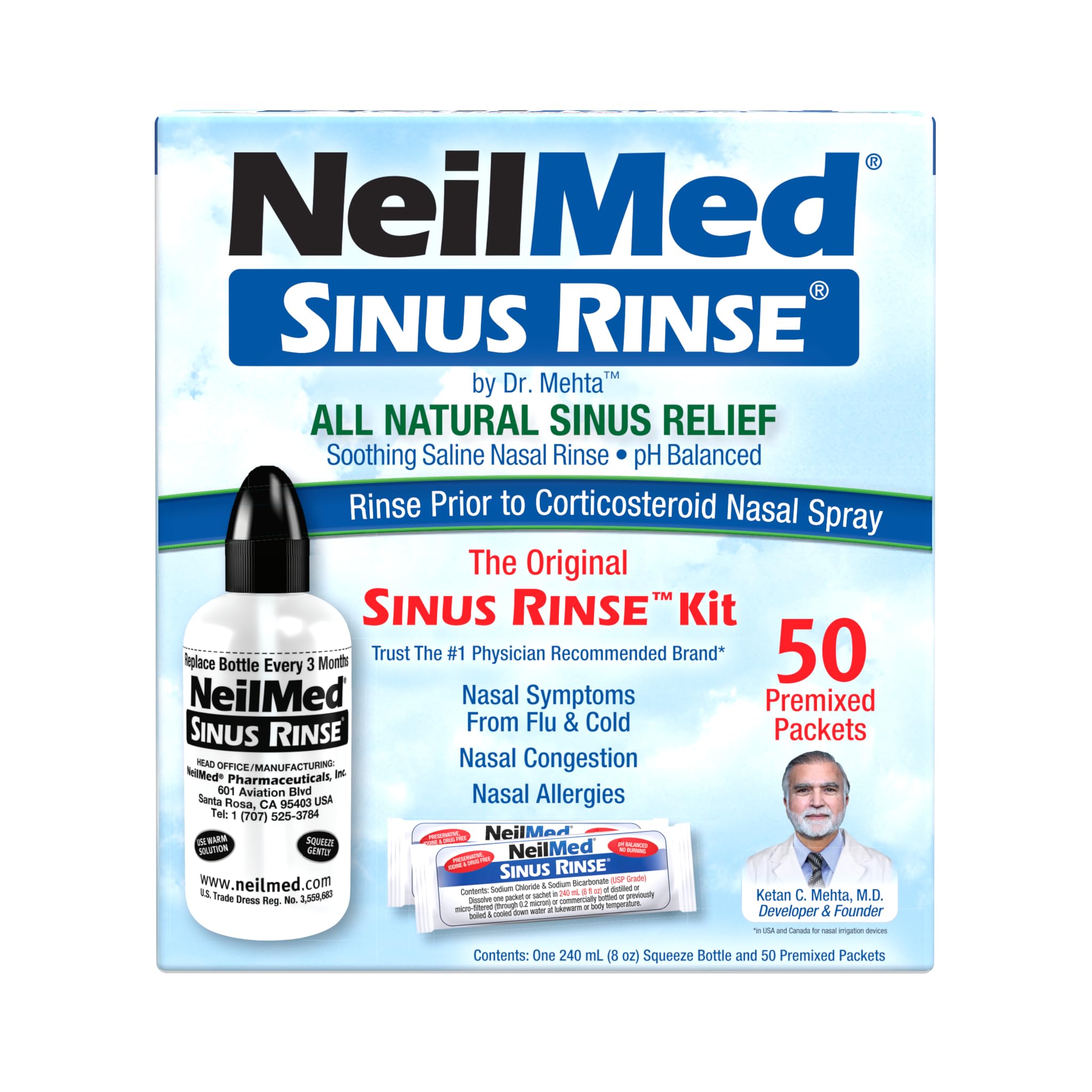 NeilMed Sinus Rinse - A Complete Sinus Nasal Rinse Kit