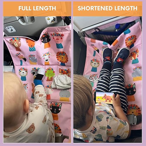 Miniatura 8 de Extensor de asiento de avión para niños, patrón divertido y fácil instalación, cama de avión para niños pequeños y extensor de asiento de avión para