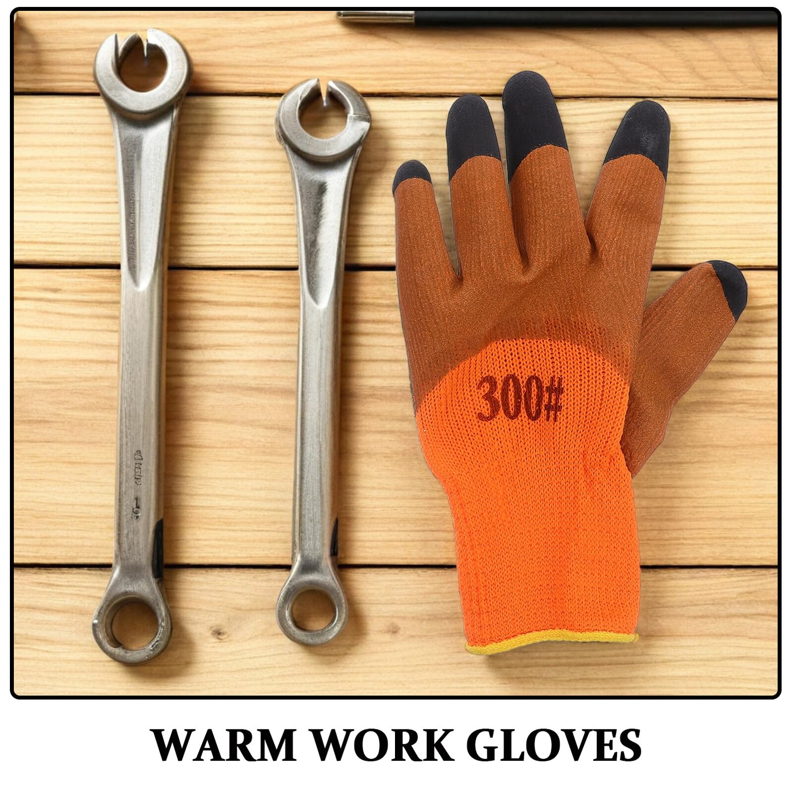 Guantes de Trabajo Térmicos de Invierno 10 Pares Aislamiento Térmico y Refuerzo en Puntas, Resistentes y Cálidos para Exteriores, Guantes Protectores para Construcción y Clima