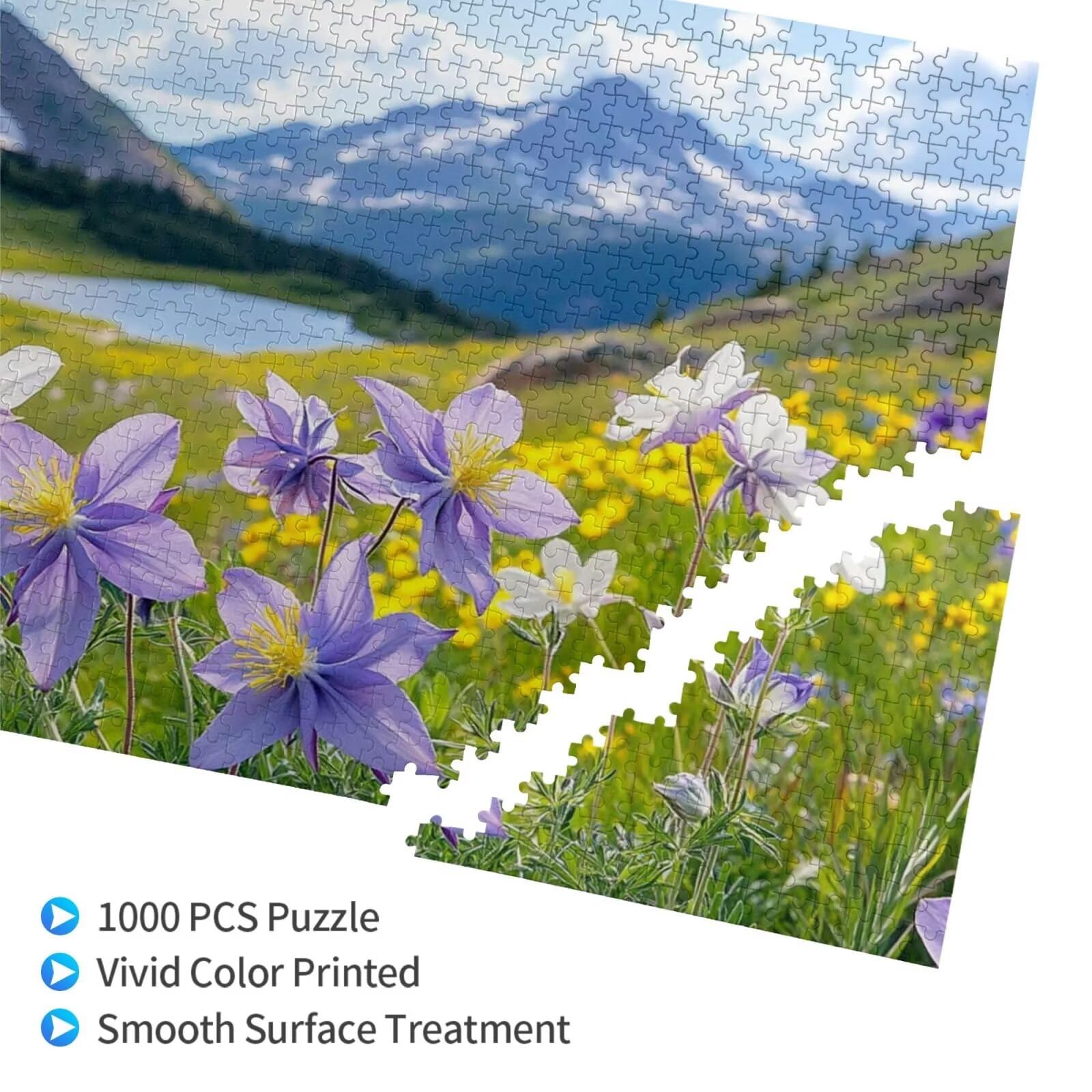 Puzzle 2000 Teile, Puzzle Erwachsene, Holzpuzzle Berg Impossible Jigsaw, Clevere Rätsel, HD Farbe Jigsaw mit Geschenkbox Verpackung for Aesthetic Room Decor, Geschenke für Frauen Blume 100x70cm p-1534