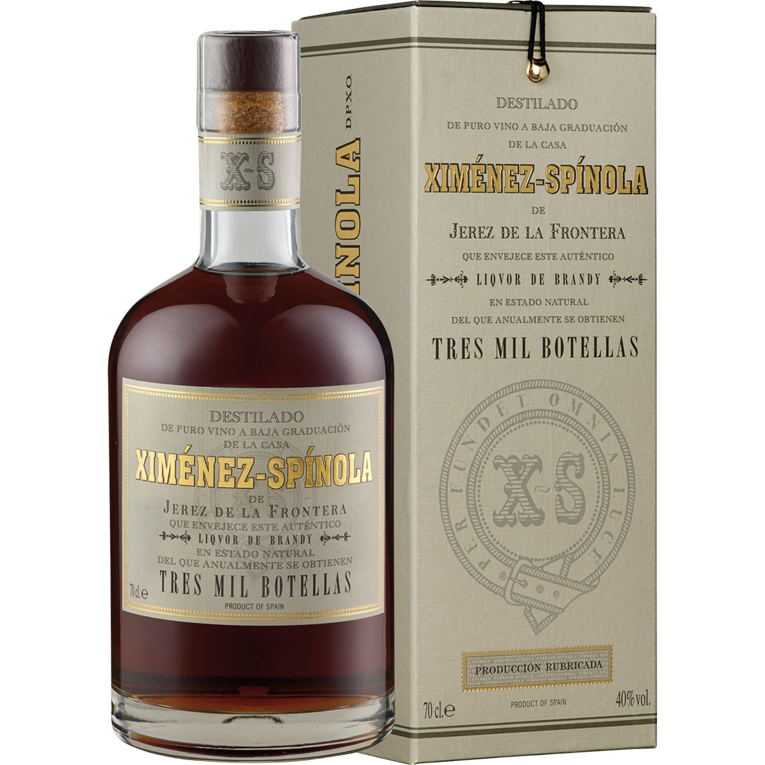 Ximénez-Spinola Brandy 3.000 botellas Brandy süss Spanien inkl. FeinWert E-Book (1 x 0.7 l)