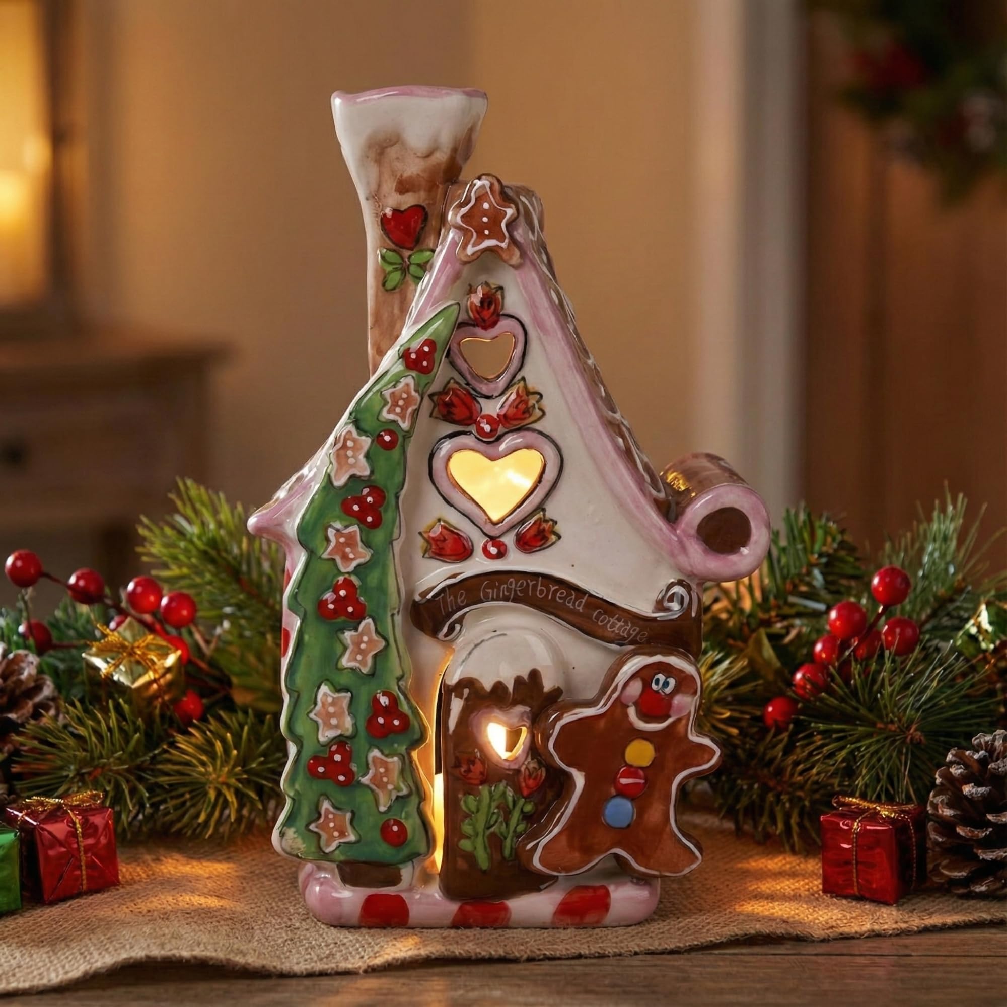 Amazon.com: Blue Sky Clayworks 928035 Gingerbread Candle House, 8