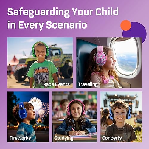 Vista 103 de Vanderfields Kids Ear Protection Earmuffs - Noise Cancelling Headphones for Kids, Autism, Toddler, Children