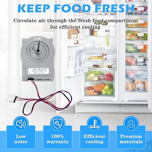 Miniatura 7 de Motor del ventilador del evaporador del refrigerador 4681JB1027C compatible con LG Ken. Más refrigeradores reemplazan 4681JB1027V 4681JK1004E