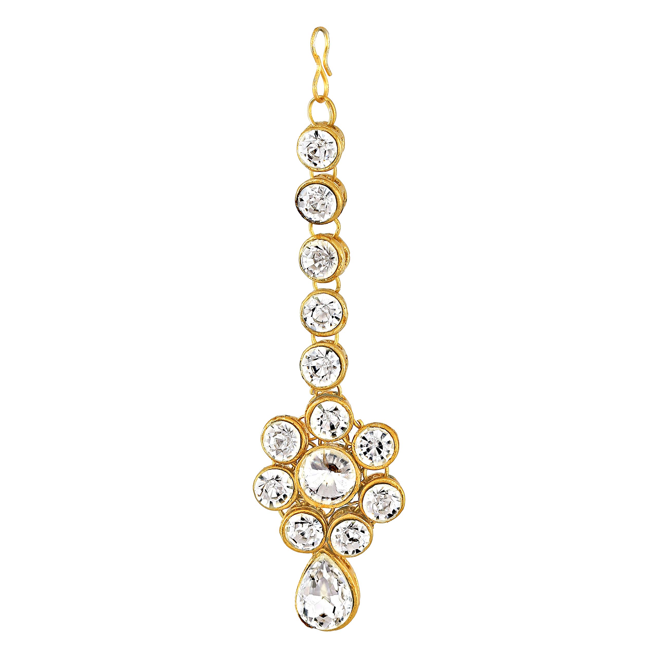MEENAZ Traditional Kunden Kundans Ethnic Gold Pearl Hair Long Head Chain CZ AD Bride Dulhan Bridal Wedding Matha Patti Tika Moti Maang Tikka Teeka Set Women Girls Design - Maang Tikka-M118 (B08YRNL648) Amazon Price History, Amazon Price Tracker