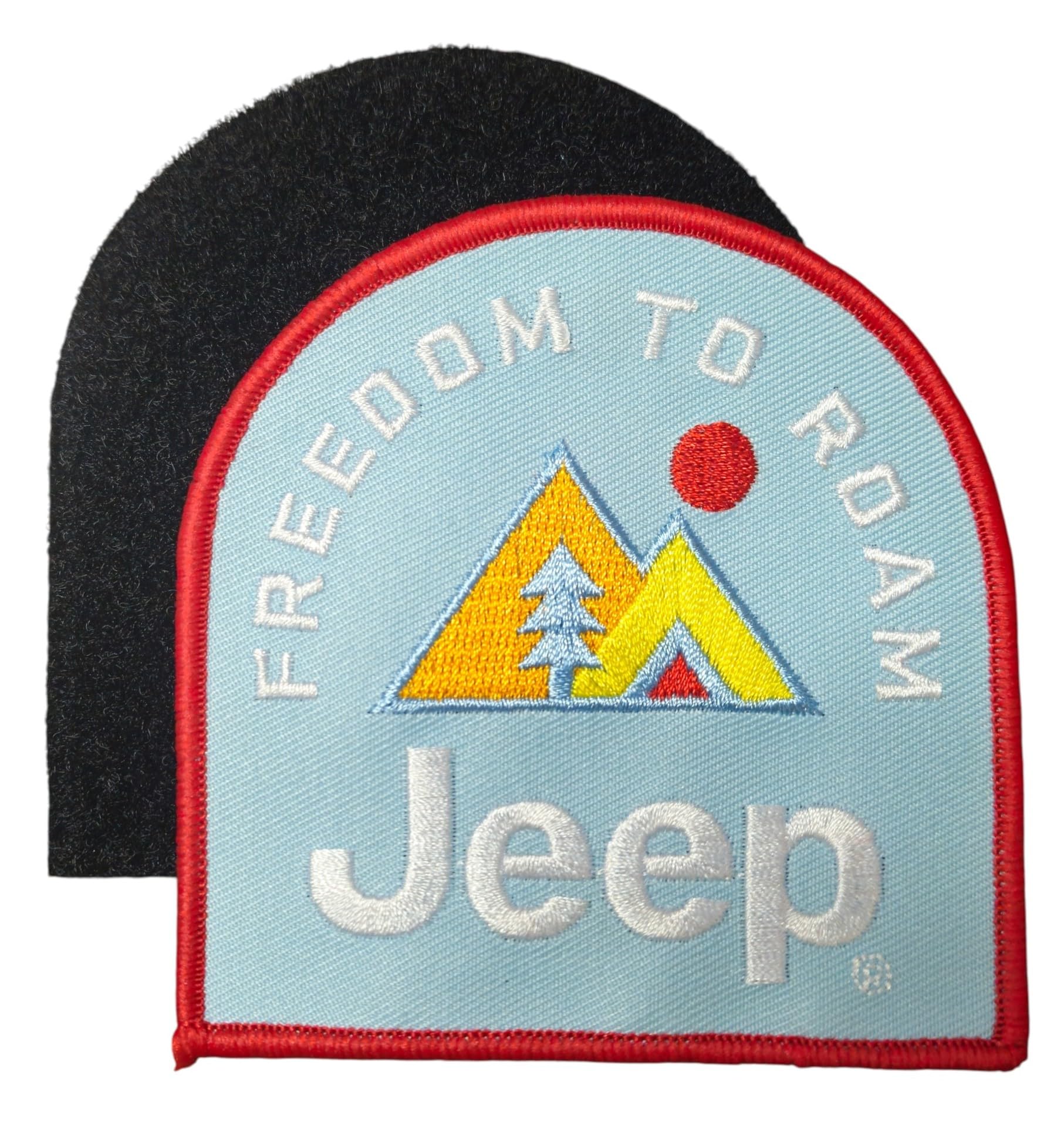 Patch Jeep Freedom to Roam brodé de 8,9 cm pour vêtements et sacs