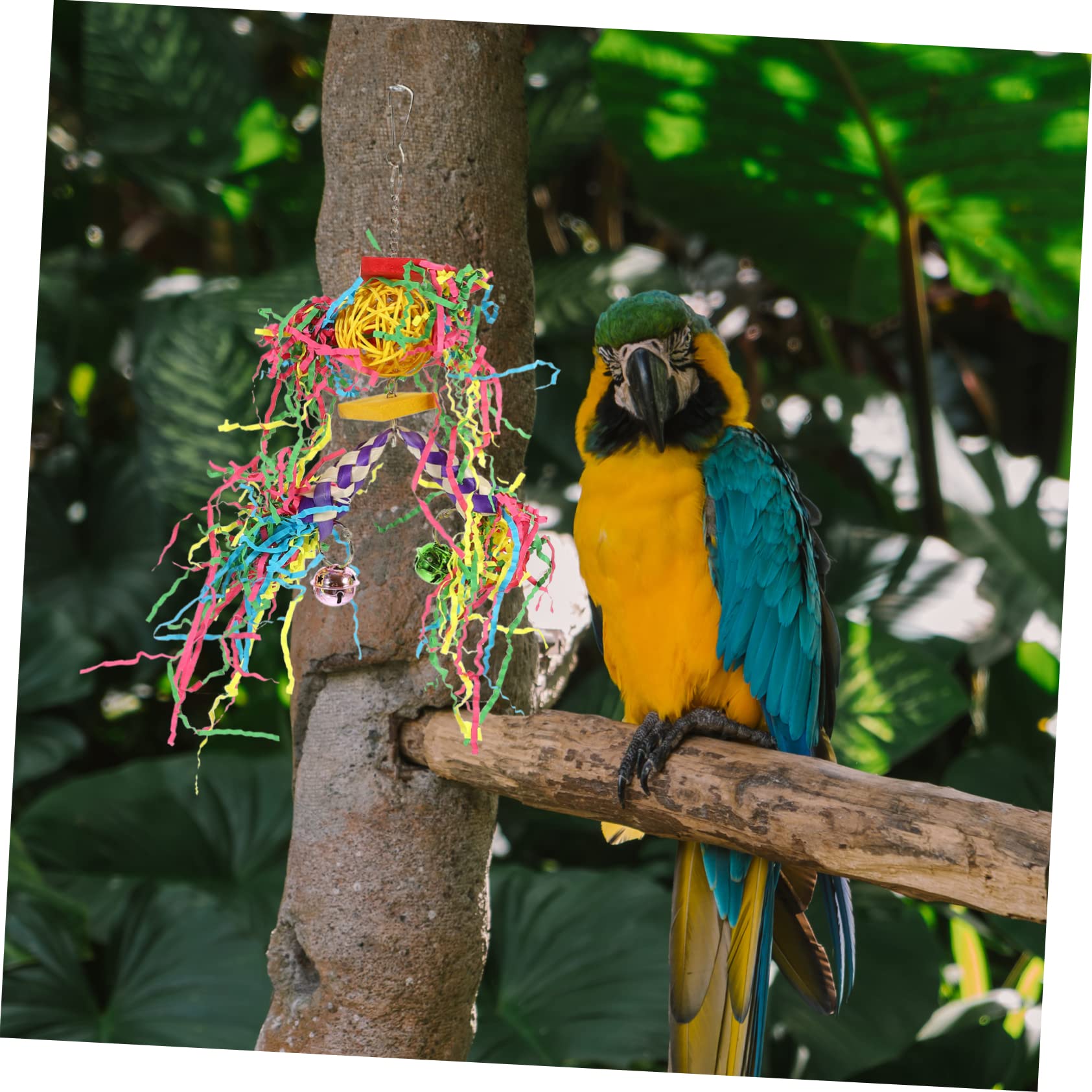 BESPORTBLE 2ensembles Jouets Suspendus à Mâcher pour Oiseaux Jouets Tube Tressé pour Perroquets Et Perruches Accessoires Ludiques pour Cages Oiseaux