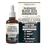 Black Seed Oil Liquid | 5% Thymoquinone - TQ-Advanced | High Potency - 100 mg per Serving - 15:1 Concentrate from Nigella Sativa Extract, Raw Form, Vegan Formula, Glass Bottle (30 Servings)