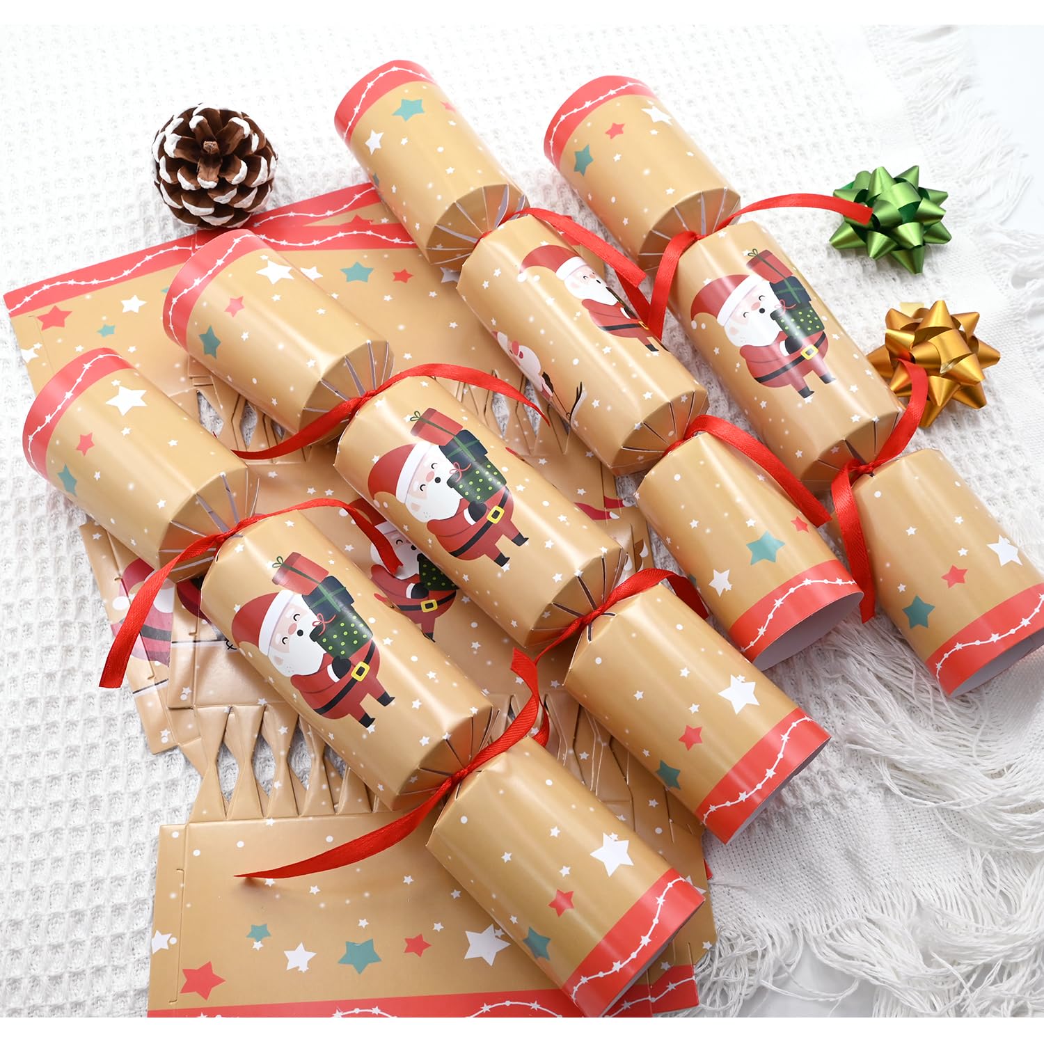 Gyoungt 10 Pack Cute Santa Chritmas Crackers - Image 2