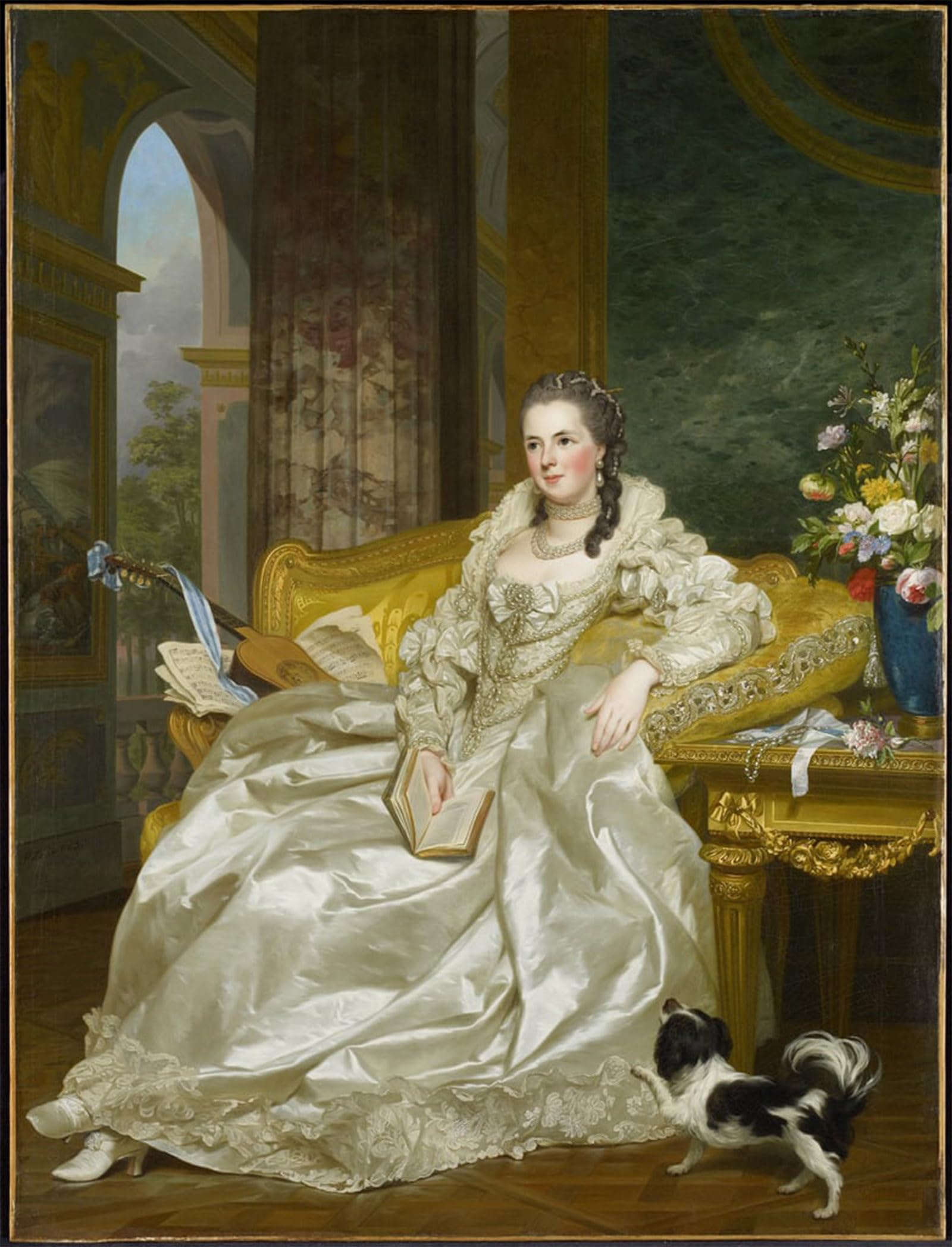 HRJUBWREE Famous Paintings Pictures Artwork Picture the Comtesse D'egmont Pignatelli in Spanish Costume by Alexander Roslin Photo Wall Print for Home Decor 60x90cm