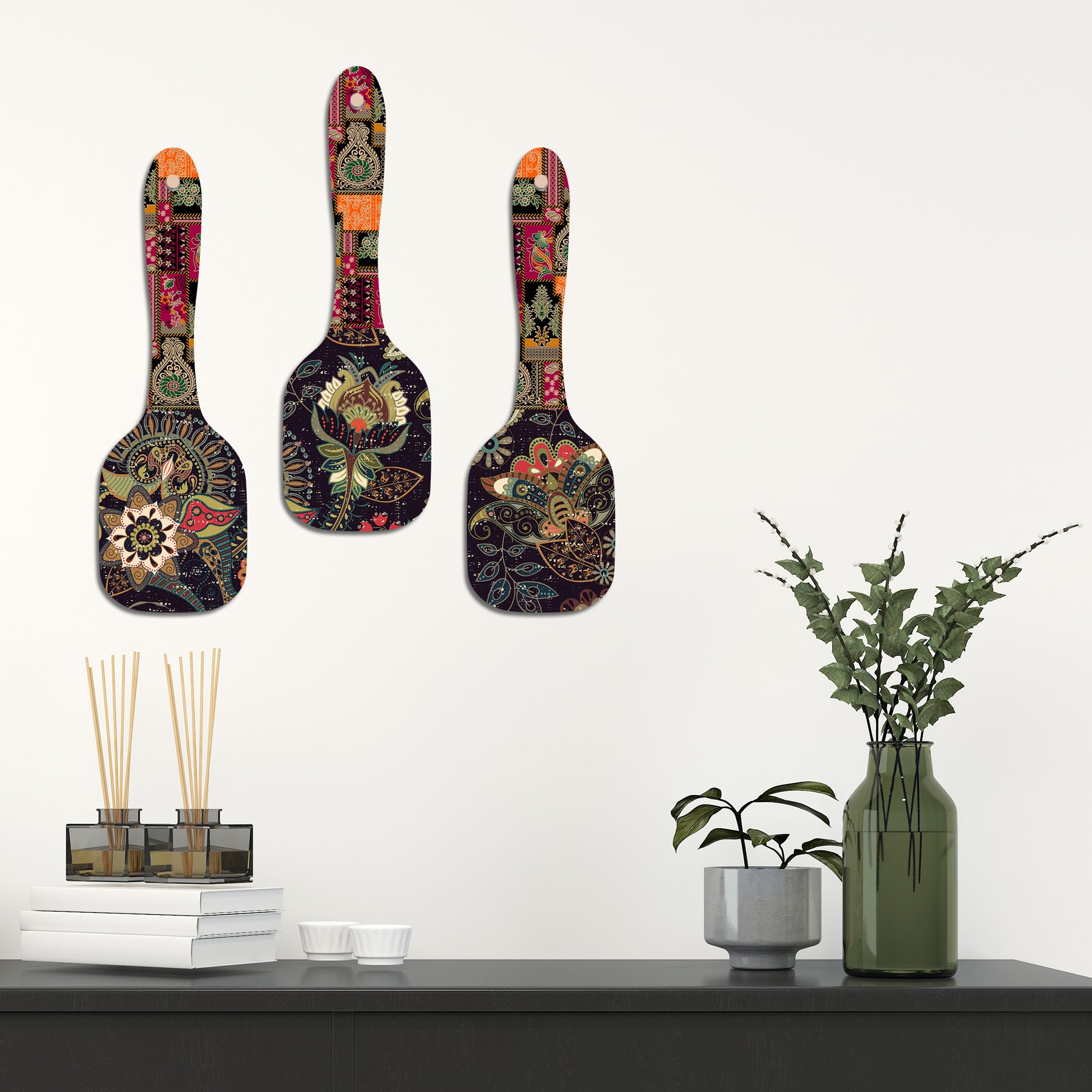 Artvibes Flower Wall Hangings - Set of 3 -2
