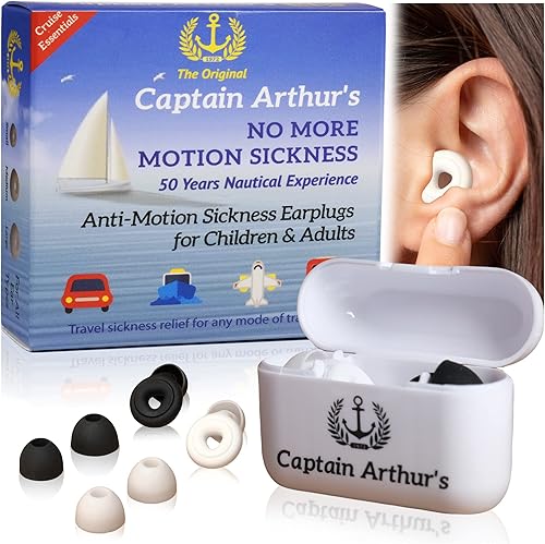 Tapones para los oídos No More Motion Sickness de Captain Arthur para adultos y niños Alivio antináuseas del mareo Enfermedad del mar, enfermedad