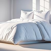 WhiteClassic Queen Duvet Cover Set - Ultra Soft Microfiber with Hidden Zipper, 1 Duvet Cover + 2 Pillow Shams, Luxury Wrinkle-Free Bedding