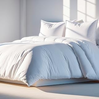 WhiteClassic Queen Duvet Cover Set - Ultra Soft Microfiber with Hidden Zipper, 1 Duvet Cover + 2 Pillow Shams, Luxury Wrinkle-Free Bedding