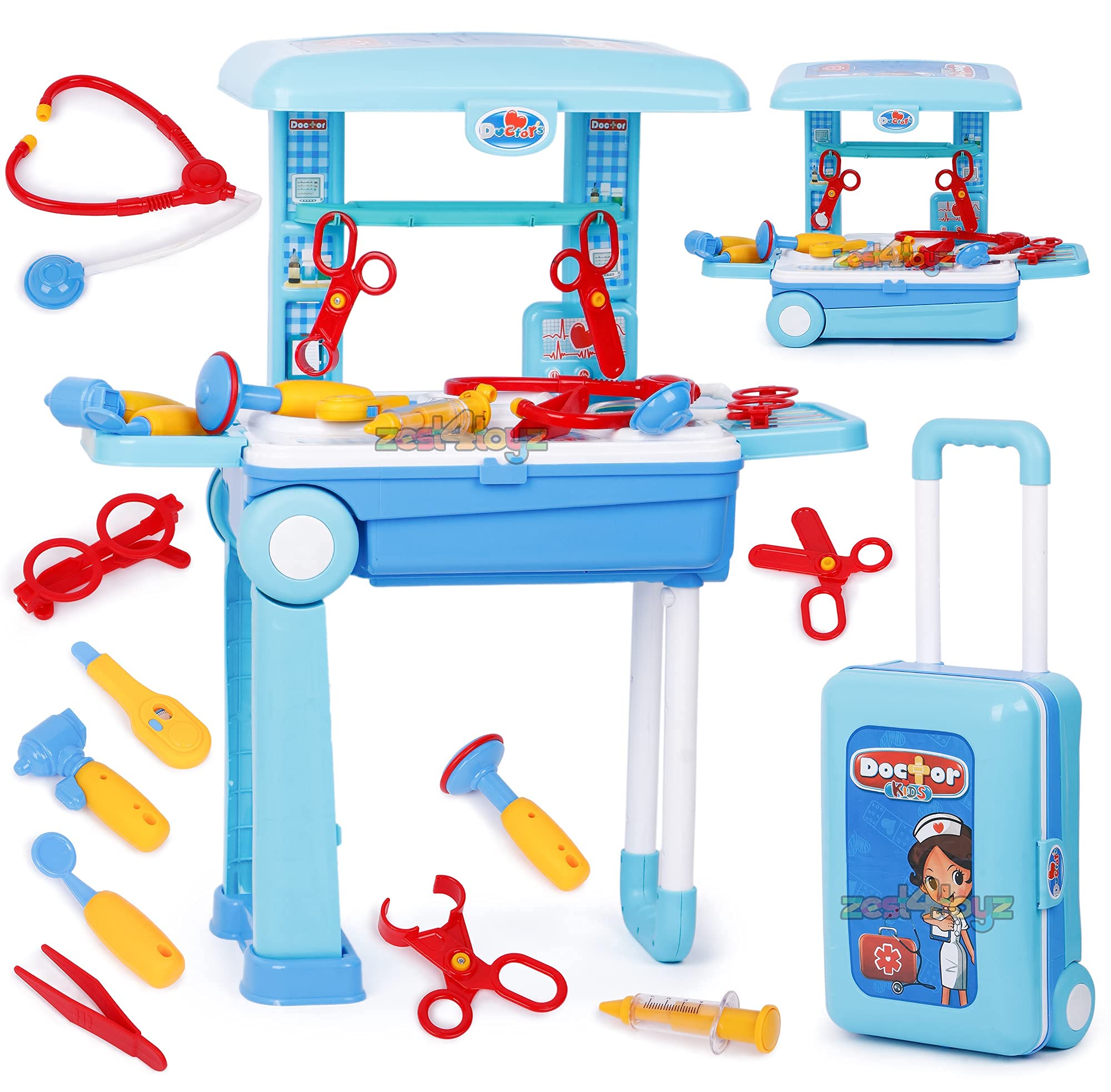 Zest 4 Toyz Doctor Set for Kids Girls with Foldable Suitcase