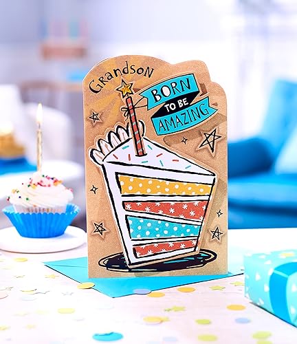 Miniatura 6 de American Greetings Tarjeta de cumpleaños para nieto (You Can Do Anything)