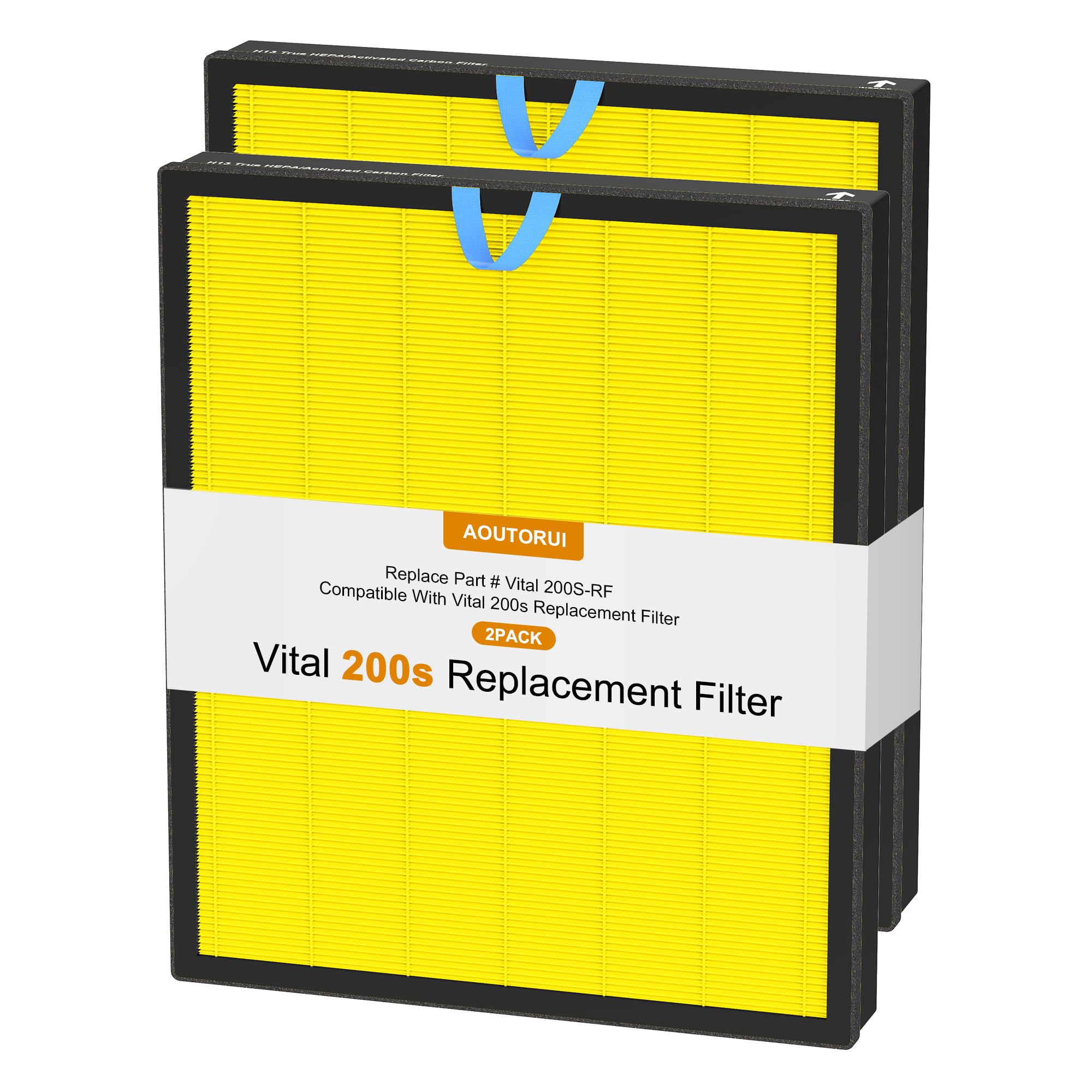 Vital 200S Haustierpflege-Ersatzfilter für LEVOIT Vital 200S und Vital 200S-P Luftreiniger, effizienter Feinstaub-Aktivkohlefilter, c, 2er-Pack