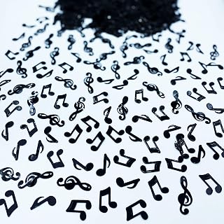 Music Confetti Musical Notes Confetti Black Musical Clef Cutout for Music Party Reception Birthday Wedding Engagement Baby Shower Karaoke Party Decoration Supplies 3 style (Music)