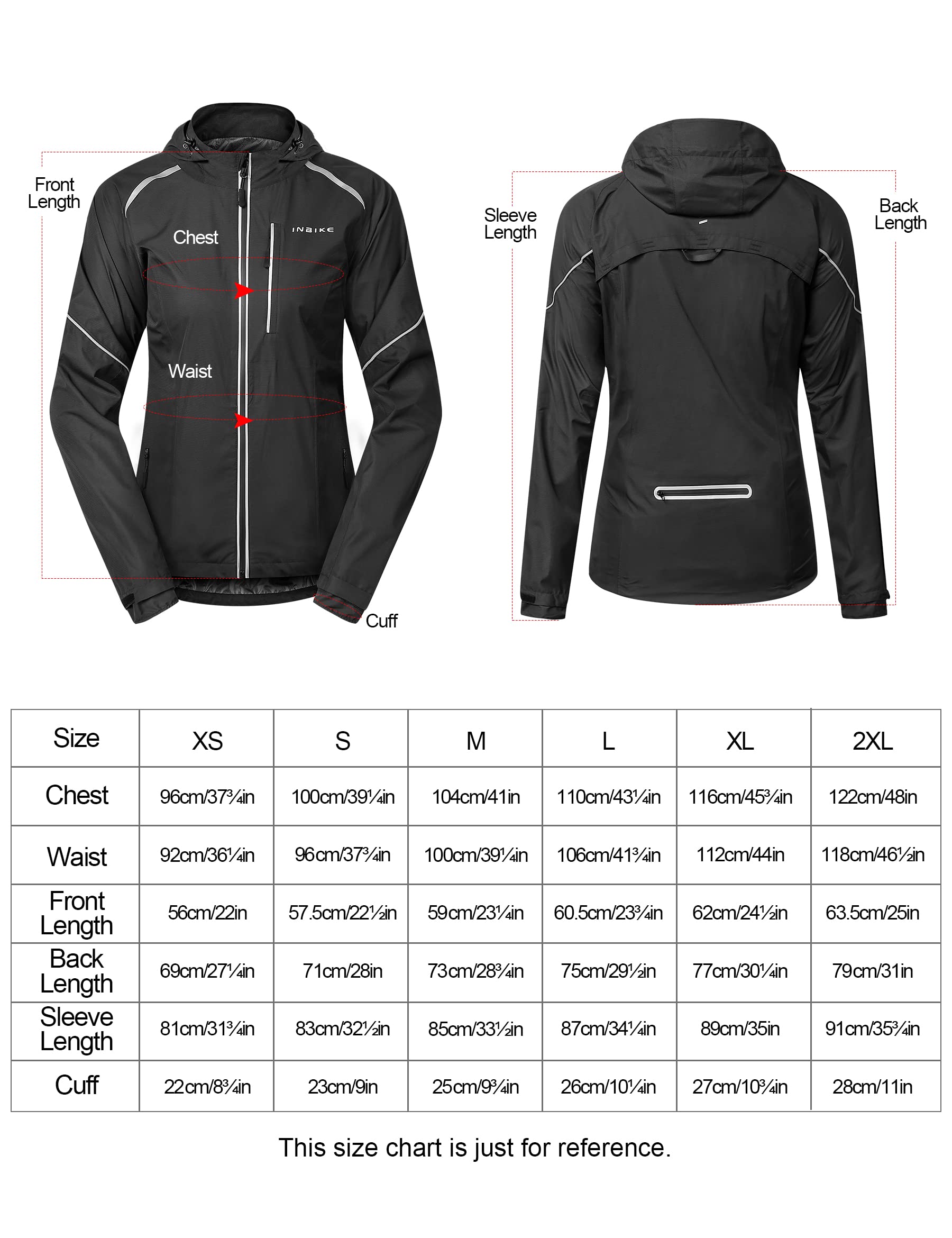 INBIKE Veste de Pluie Cyclisme pour Femme Imperméable Tenue Intersaison Respirant Légère Coupe-Vent Femme Imperméable Sport de Plein Air WB810
