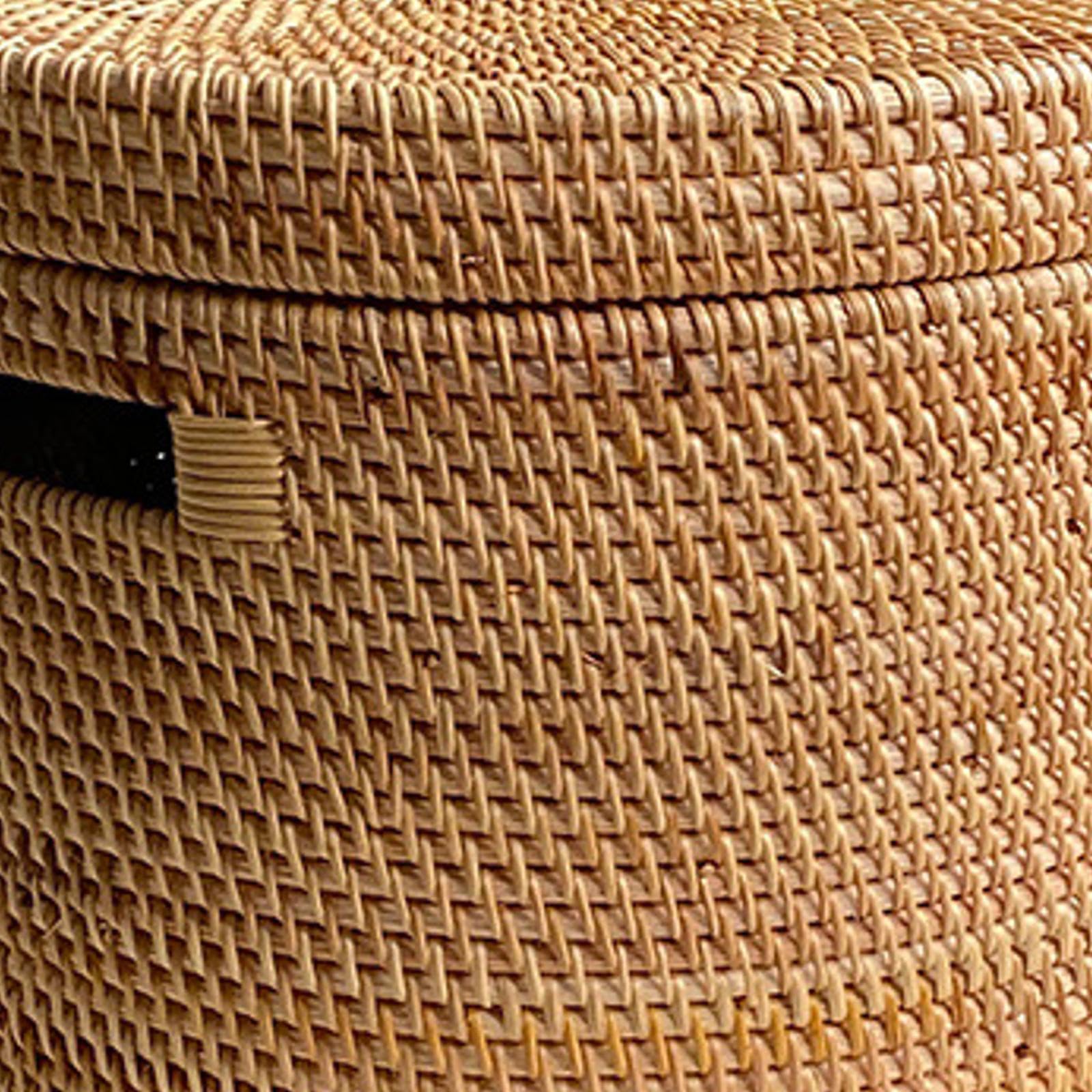 Cesta de Almacenamiento, Cesta de Ratán Ligera para Sala de Estar, Armario,