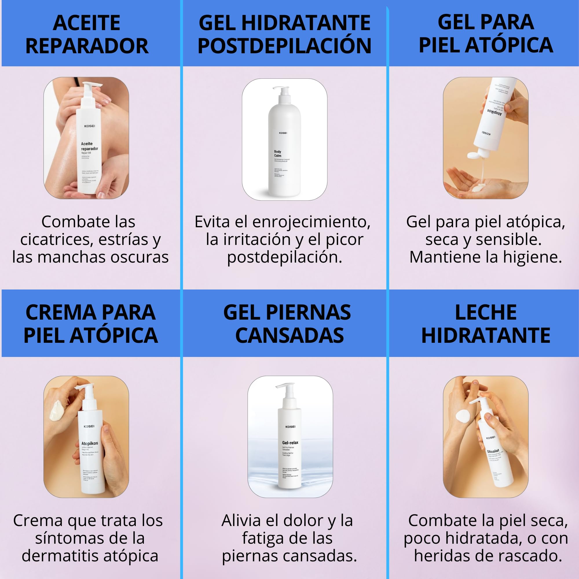 KOSEI - GEL RELAX | Gel Frio Piernas Cansadas Alivio Inmediato | Reduce Dolor de Piernas y Pies | Mejora la Circulación | Combate Celulitis, Varices y Grasa | Contiene Aloe Vera - Acción calmante