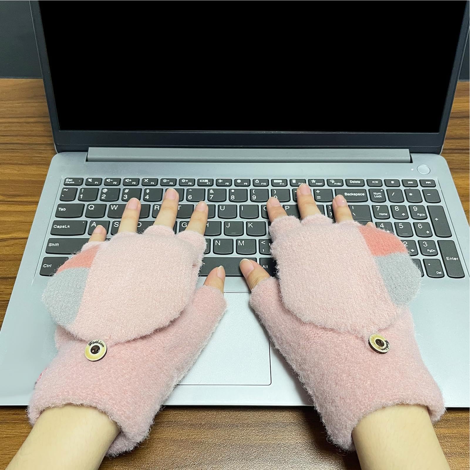 ZH1YFD Podgrzewane rękawiczki bez palców | Rękawiczki do laptopa | Rękawiczki USB typu Full & Half Hands, 3 poziomy, podgrzewane, do jazdy na nartach zimowych, do pisania na łyżwach
