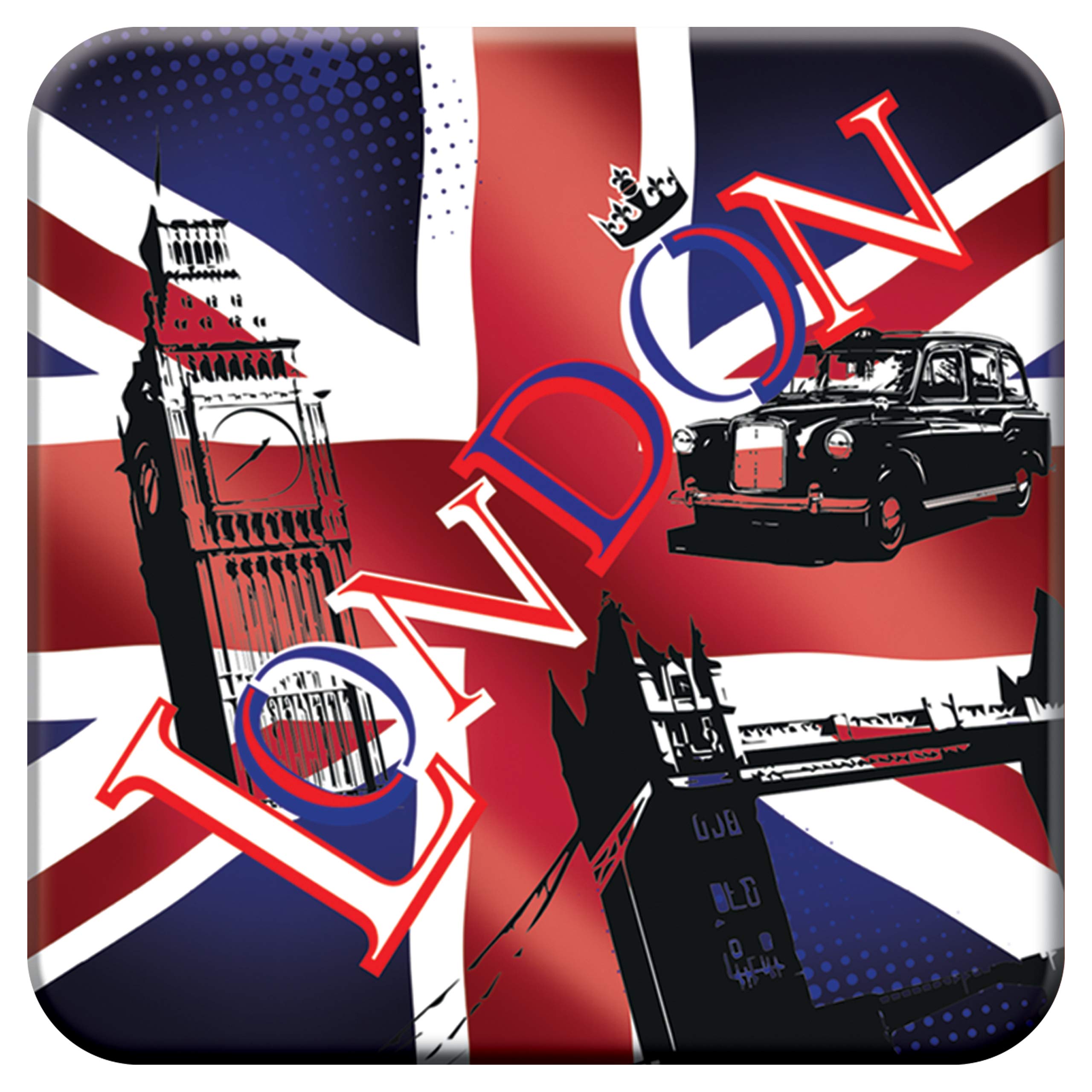 3D LiveLife Cork Coaster - Union Jack from Deluxebase. Drinks Coaster with Lenticular 3D Animal Image. Non-Slip Protective Table Drink Mat for Home Decor and Decorative Accessories.