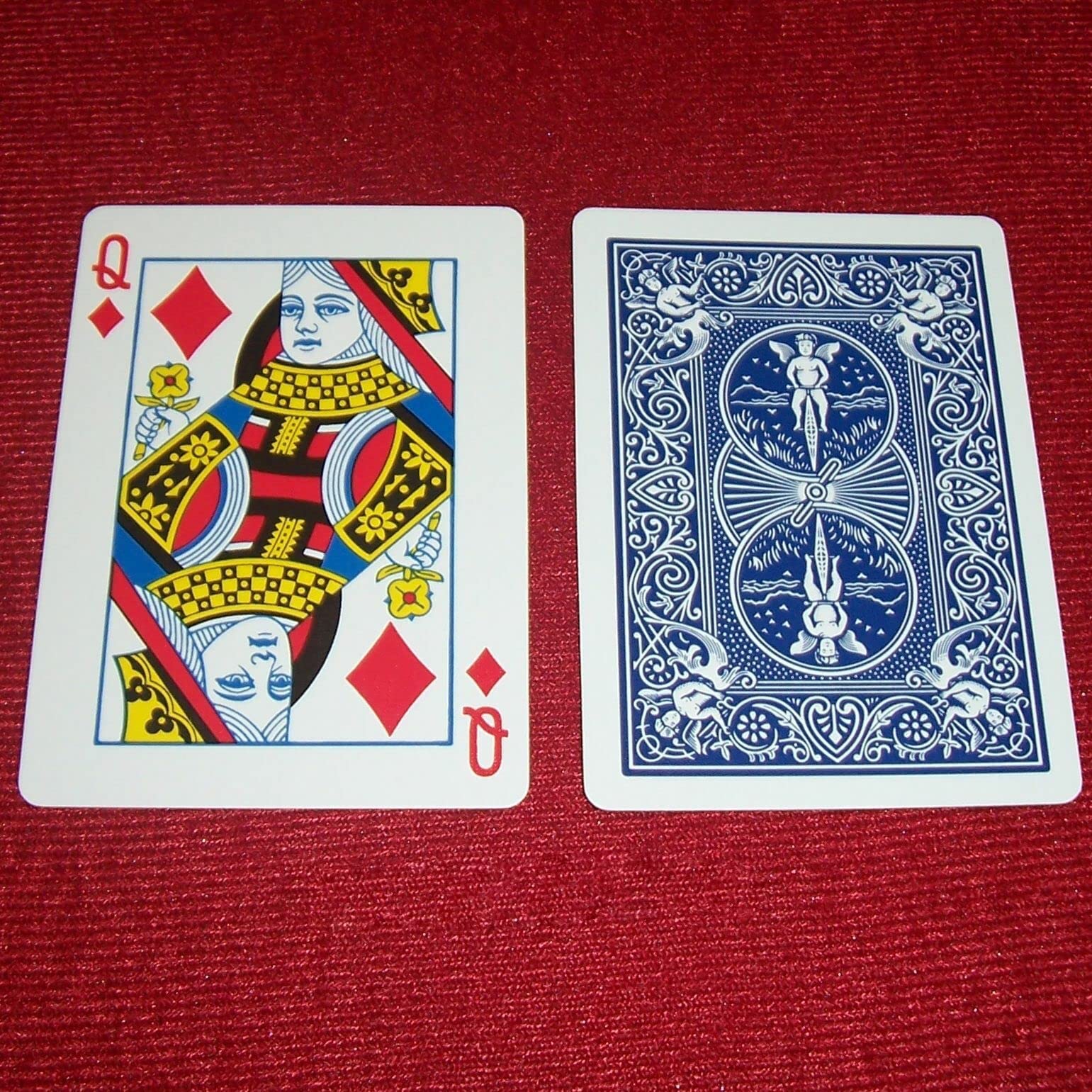 Stutter Deck - Bicycle® Cards - One way forcing deck Blue Backed (Queen Diamonds) — image 1