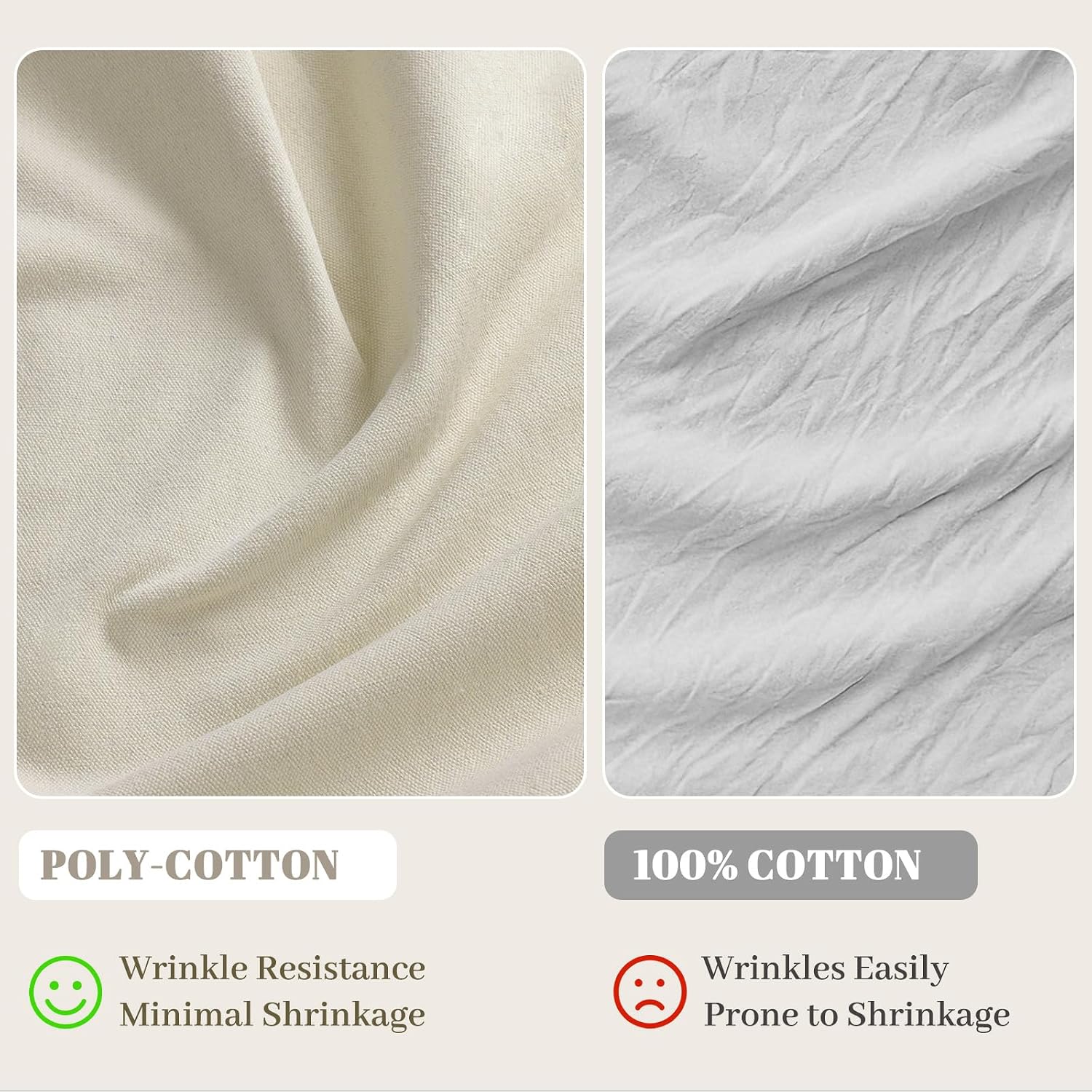 Soft Cotton Canvas Fabric, 10oz 59" Wide Thick Duck Canvas Drop Cloth Panels for Painting, Embroidery, Sewing, Arts & Crafts, 3 Yard Natural