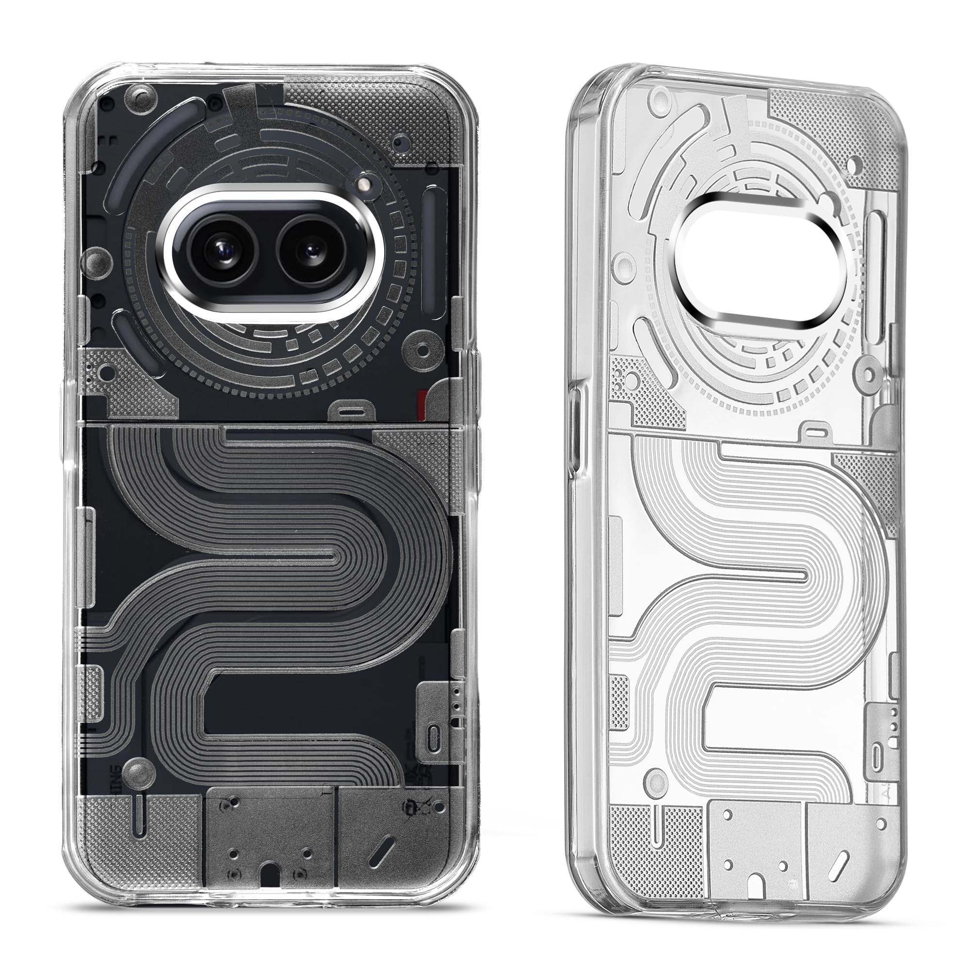 Mr. Case Transparent Back Case with Unique Design for Nothing Phone 2A - Transparent (Silver Ring) (B0DFSX2QM3) Amazon Price History, Amazon Price Tracker