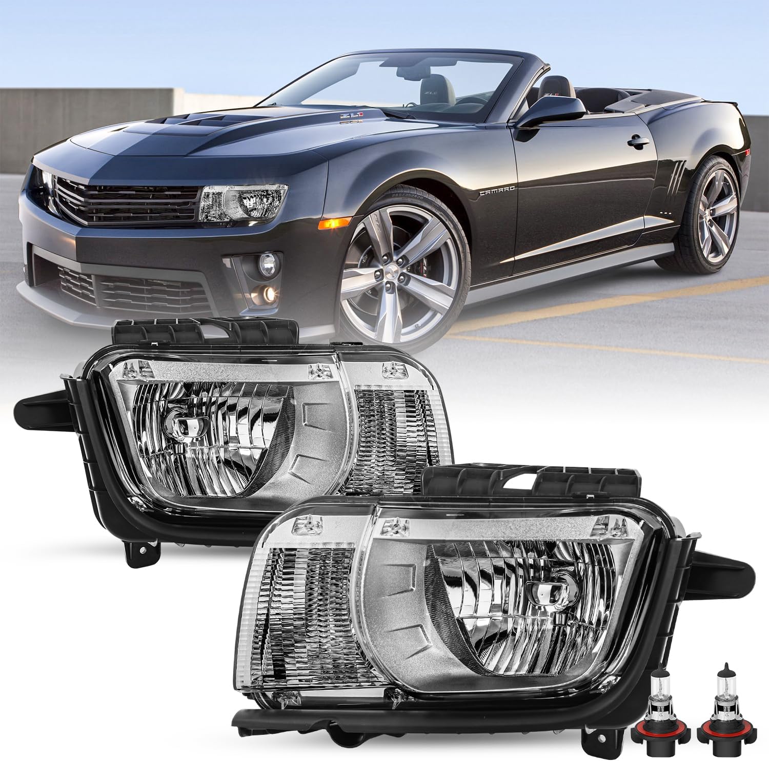 SOCKIR Fit for 2010 2011 2012 2013 Chevy Camaro Headlight