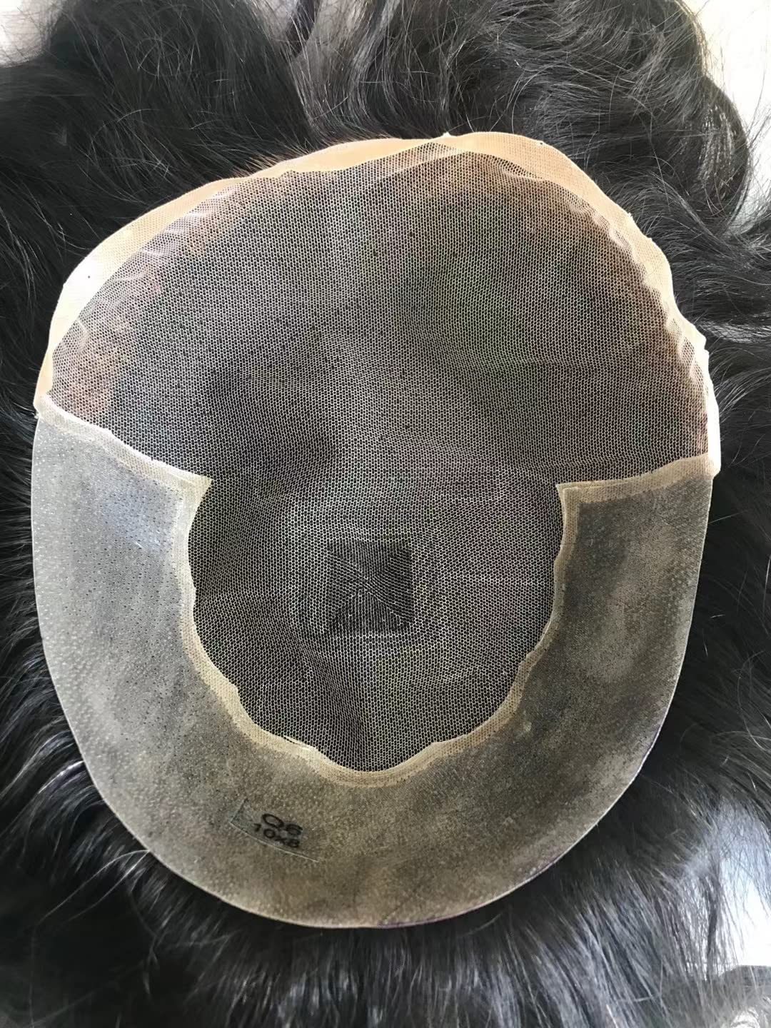 Toupee for Men men hair pieces Mens Toupee Human Hair Replacement System 100% European Real Human Hair System Fine French Lace Front with PU AUS FPM Q6 (Q6 6X8)