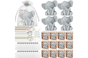 50 Elegant Scented Elephant Soaps Embellish Baby Shower Favors, Memories for Life