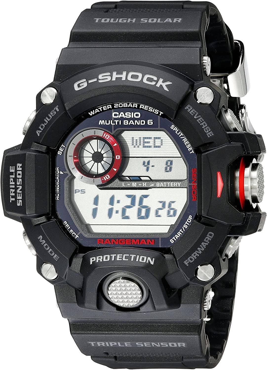 Montre Casio pour homme en résine noire, cadran noir | AQ-S810W-1AV
