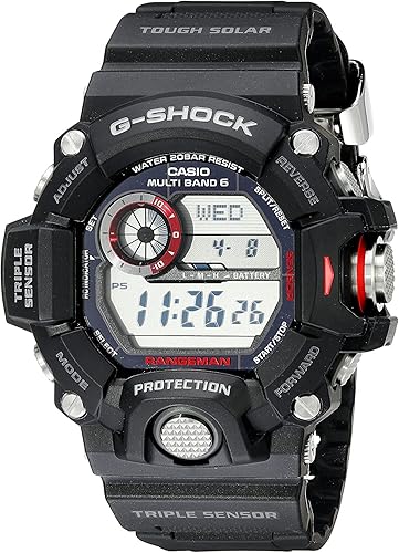 Casio Reloj solar G-Shock para hombre durante todo el año, Negro -, Correa