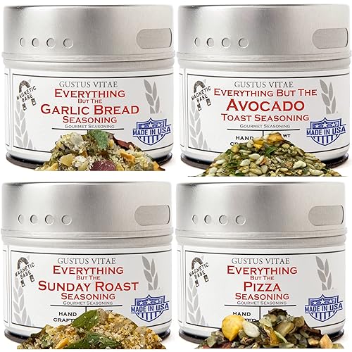 Colección de condimentos Everything But The Weekender | Auténticos condimentos de lotes pequeños | 4 mezclas de especias gourmet totalmente