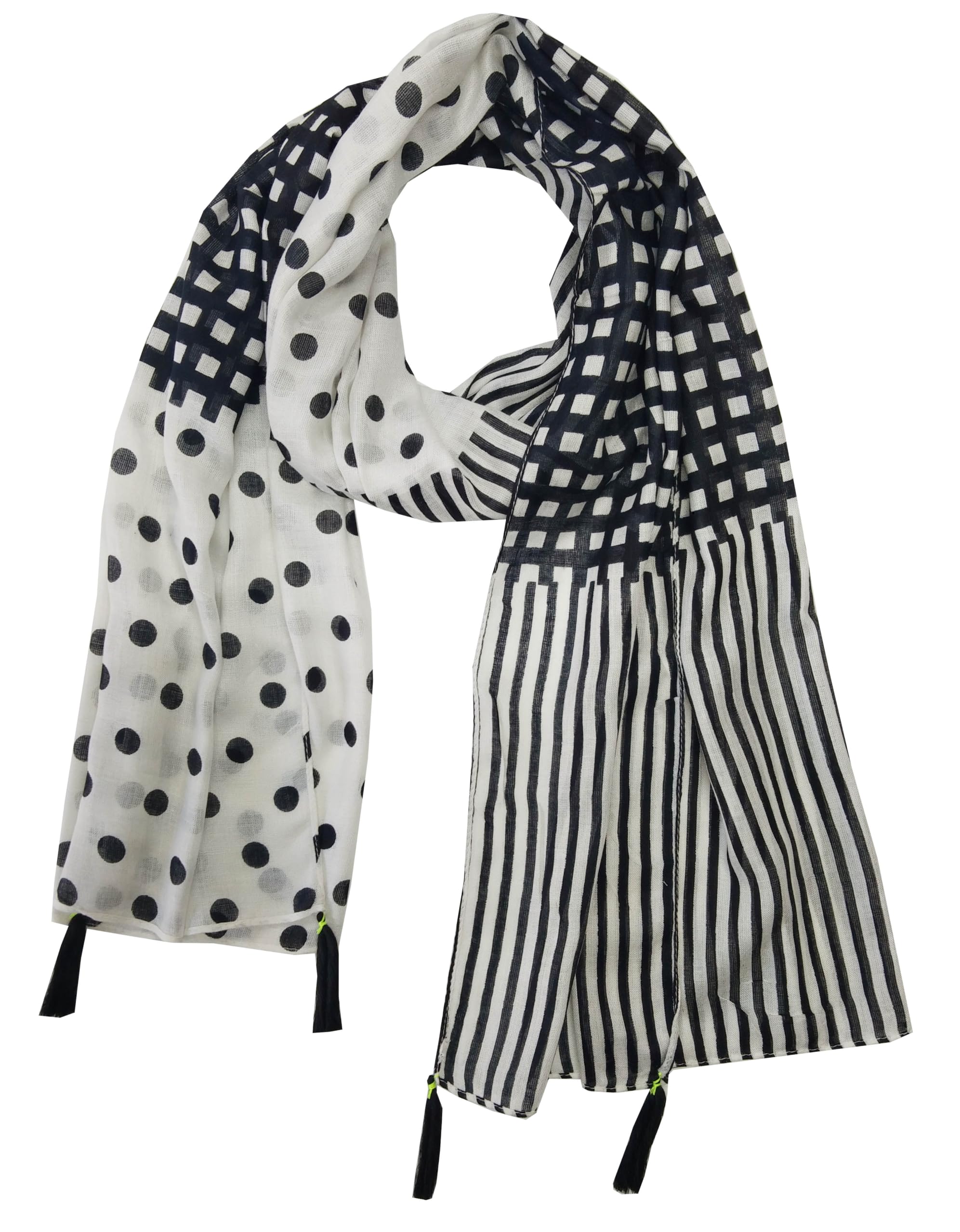 Women Printed Scarf (Stole) With Tassels-image-22