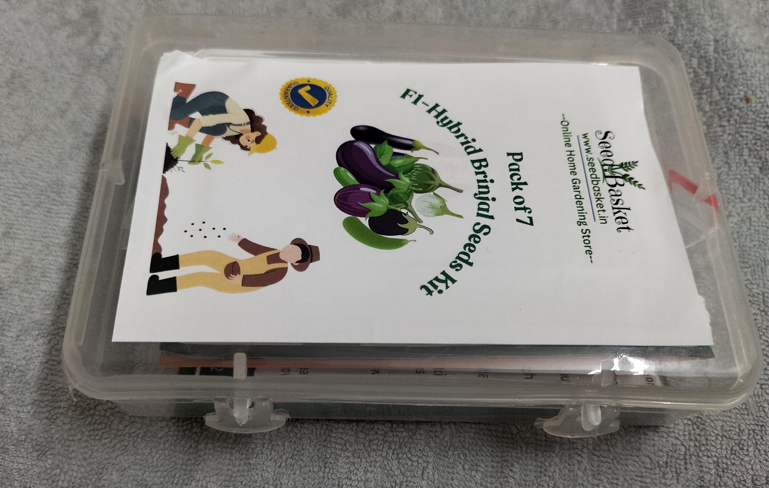 Seed Basket Brinjal Seeds Pack of 7 Varieties | 400+ Hybrid & Non-GMO Seeds | 90%+ Germination | Ideal for Home Gardening, Terrace Farming, and Vegetable Planting - Image 3 thumbnail