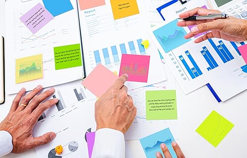 Miniatura 7 de (24 blocs) Notas adhesivas de 3 x 3 pulgadas, 12 colores brillantes, autoadhesivas, adhesivo fuerte, fácil de publicar para el hogar, oficina,