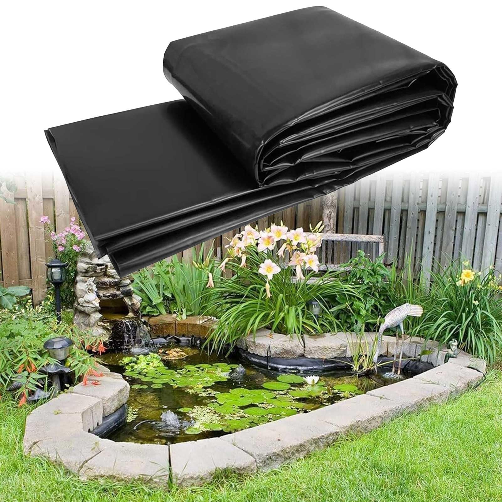 Bâche de bassin robuste 10x10m film flexible et sous-couche durable d'étang