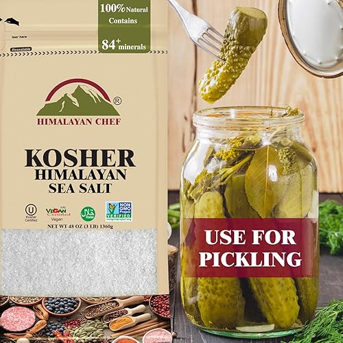 Miniatura 4 de Himalayan Chef Sal marina kosher, sal kosher de grano fino, repuesto para sal de mesa, sin yodar, sin refinar, sin OMG, totalmente natural, sin