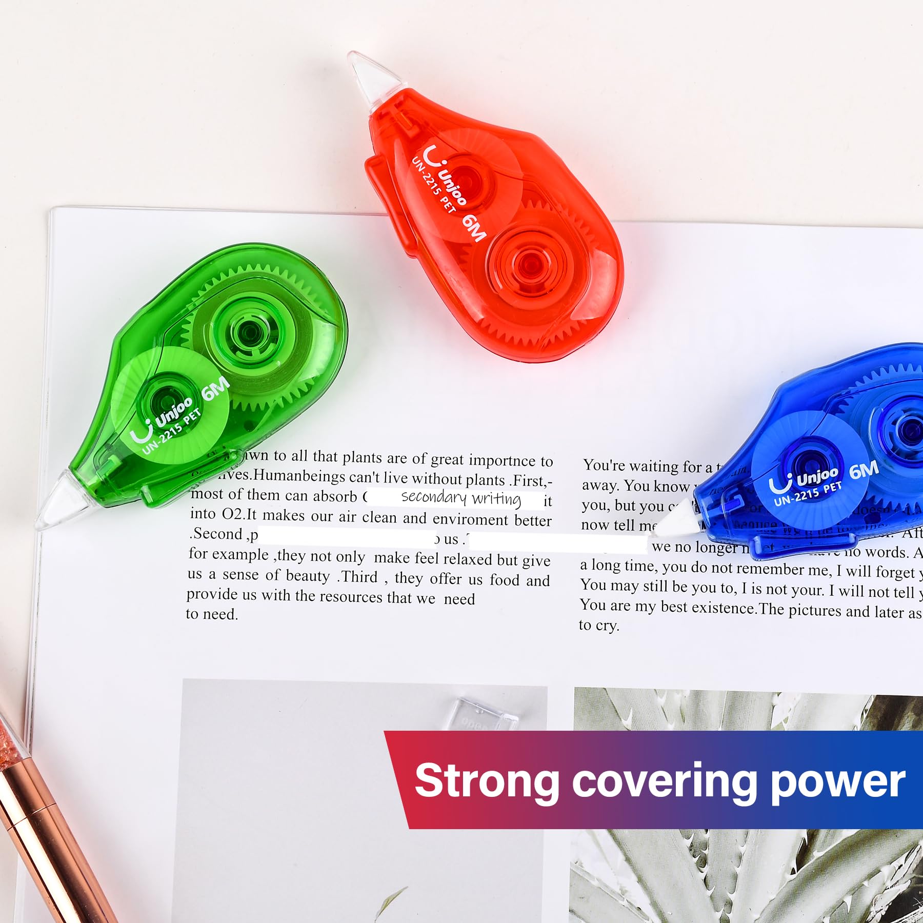 Temiary 5Pcs White Out Correction Tapes, Easy To Use Applicator For Instant - View #3