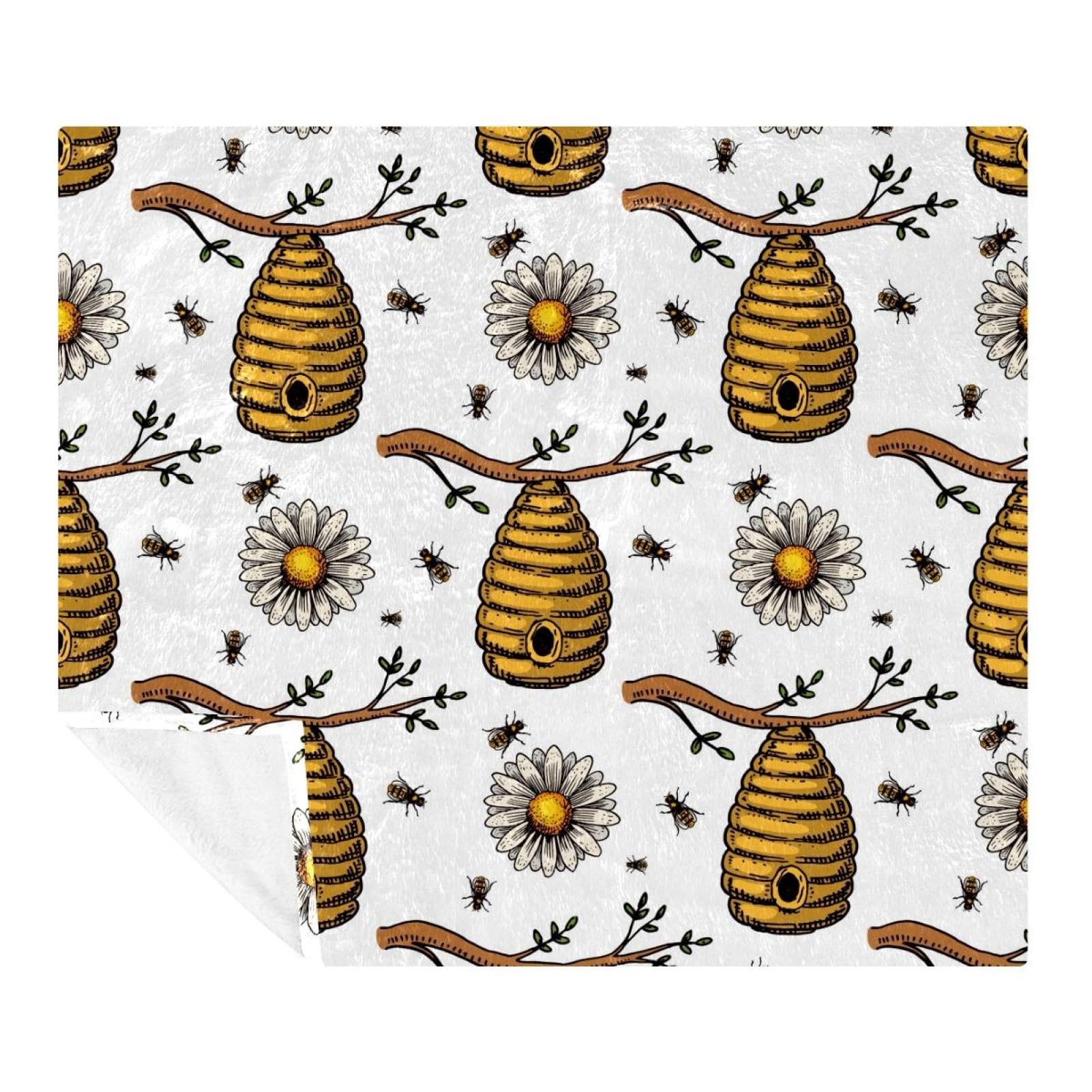 Couverture polaire en microfibre Flying Bee de qualité supérieure pour lit et sofa
