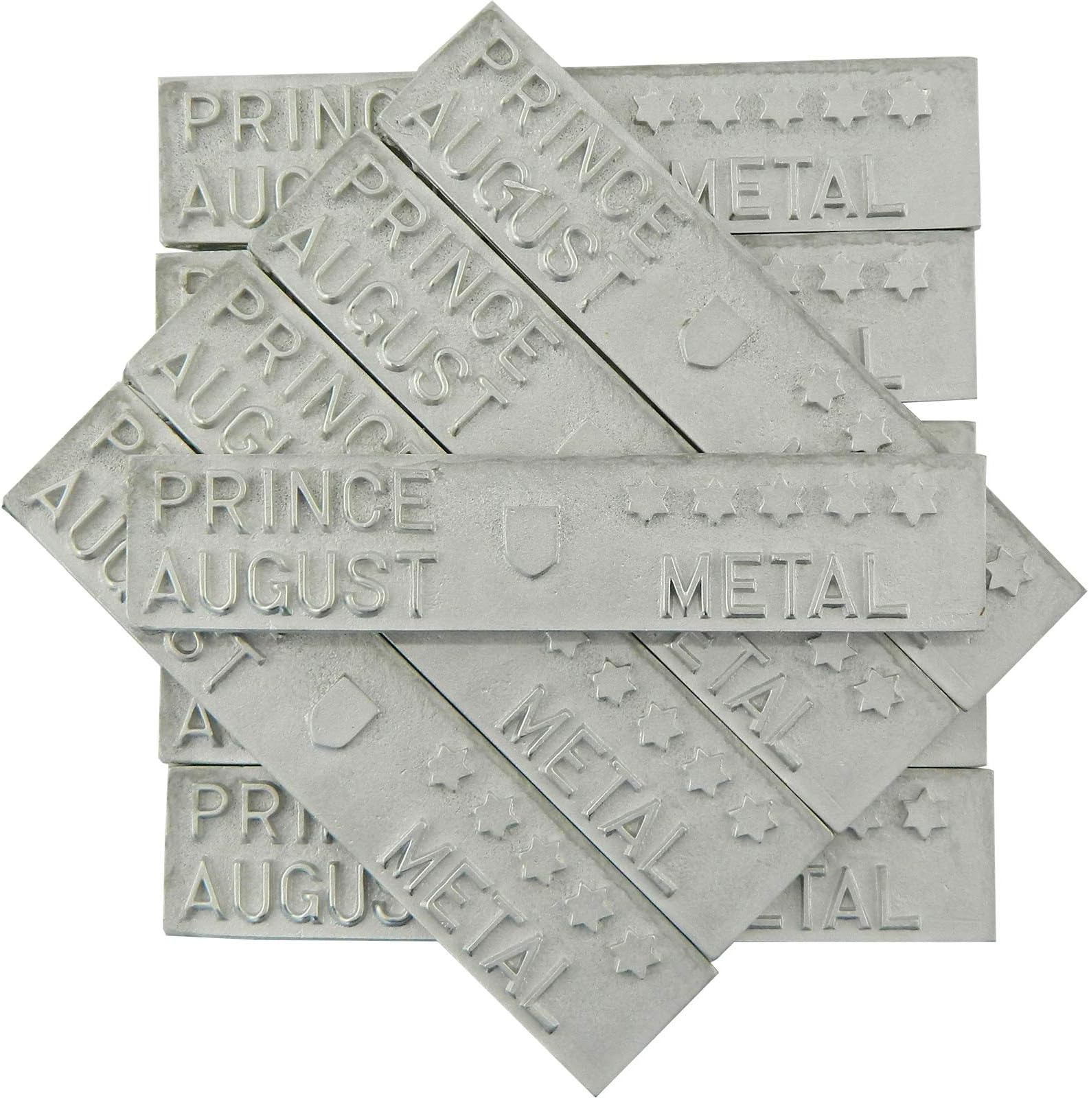 Prince August '5-Star' Pewter Metal 10x Ingots 800 Grams for Casting Miniatures and Jewellery PA2101