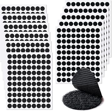 BOOMIBOO Self Adhesive Dots,2160pcs1080Pairs 0.39 Diameter,Self Adhesive Round Circle Sticky Sticker Dots Perfect use for Arts and Crafts School, Classroom, Office, Home, Black