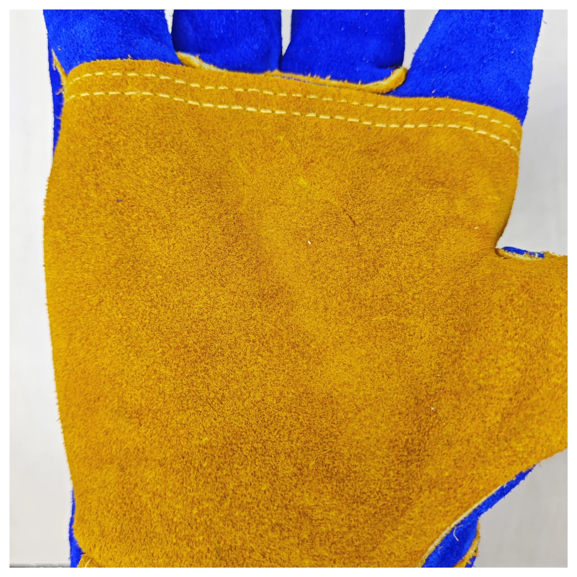 Guantes Soldador Guantes de seguridad for soldadura cuero, guantelete resistente 14 ", guantes trabajo resistentes al calor, for barbacoa y