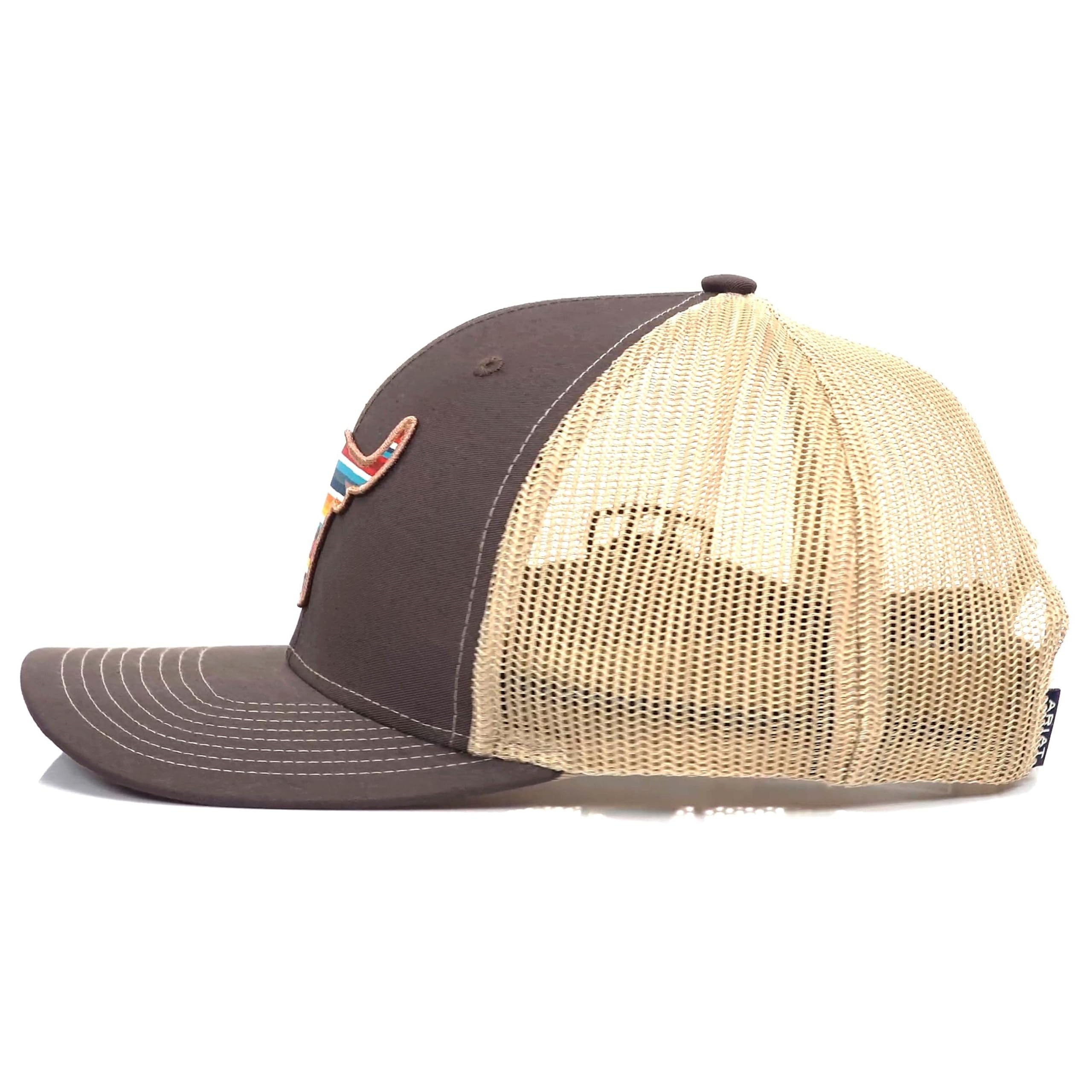 ARIAT Longhorn - Gorra de béisbol gris para hombre