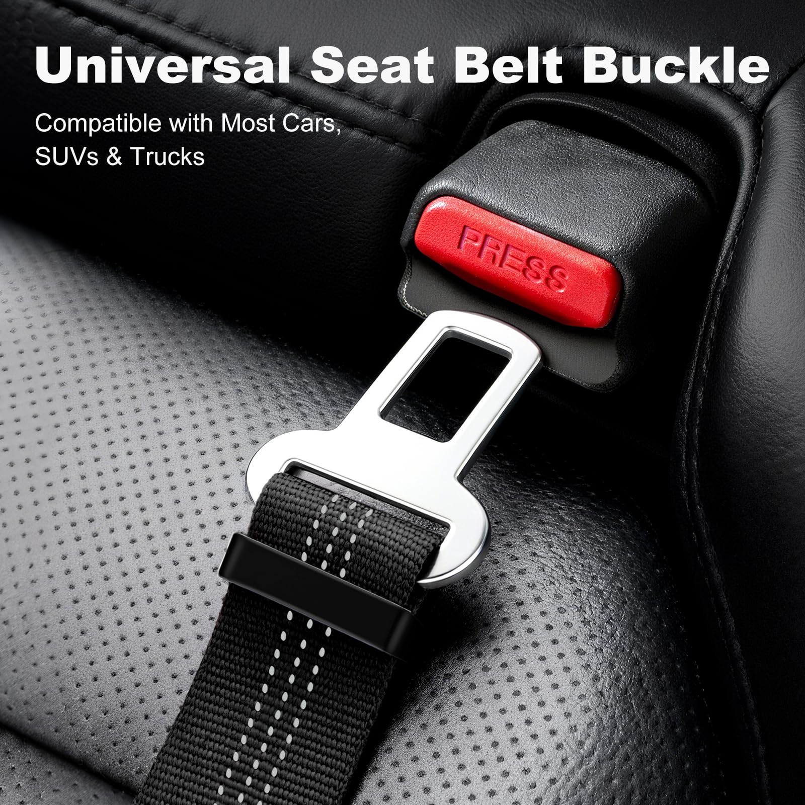APakBak Dog Seat Belt for Car, Adjustable Dog Car Harness Seatbelt for Small Medium Large Dogs, Heavy Duty Travel Safety Restraint with Locking Aluminum Hook & Reflective Nylon Strap, Black - image 6