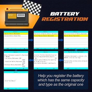 Creator C501 OBD2 Scanner Fit for BMW Mini EPB ABS SRS DPF Oil Reset All Systems Scan Tool with Battery Registration OBDII Code Reader Diagnostic Tool [New Version Update of C110+ C310+ C410 C420]