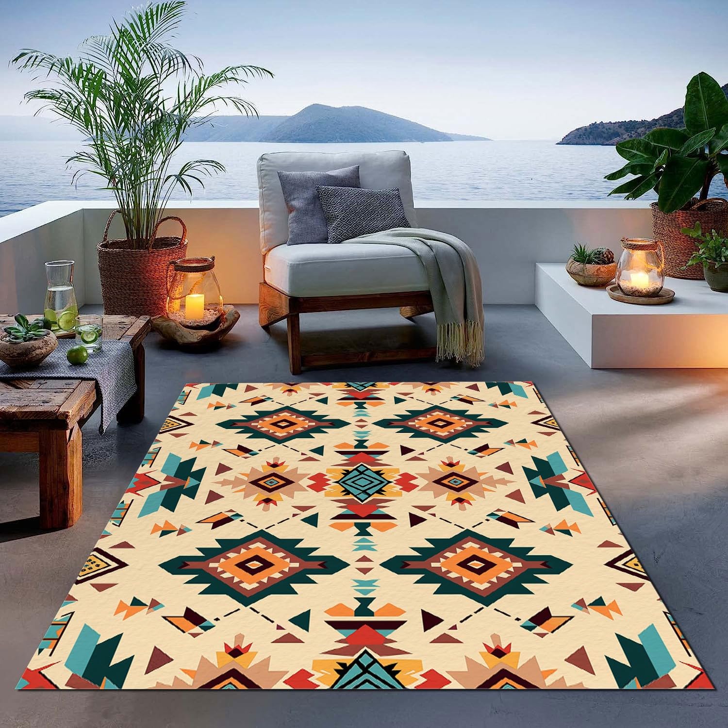 Moderne ronde vloerkleed microfiber antislip machinewasbaar ronde tapijten woonkamer yoga zacht tapijt, Geometrisch grijsgroen patchwork ø 150 cm
